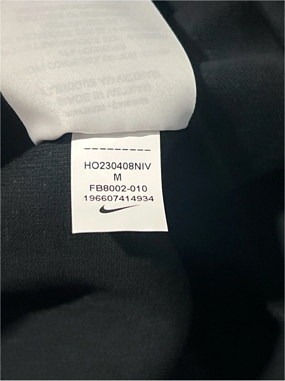Nike Tech Fleece Joggers Pants Men’s Medium Black Sweatpants FB8002-010
